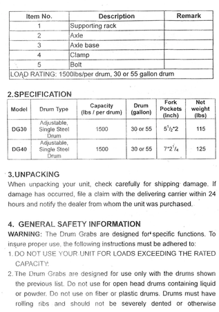 Uchwyt do beczek na wózek widłowy GermanTech (udźwig: 350 kg) 99724856