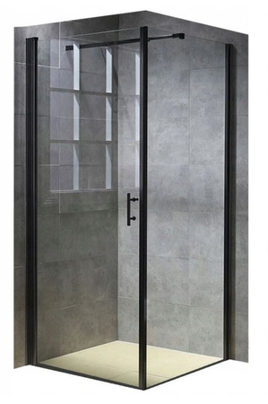 Kabina prysznicowa 80x80 szkło 6mm kwadrat czarna 23178217