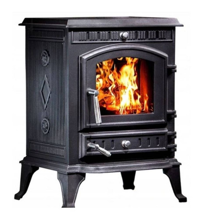 Piec koza żeliwny kominek kominkowy 5,8kW (kolor: czarny) spełnia anty-smogowy EkoProjekt 04480188