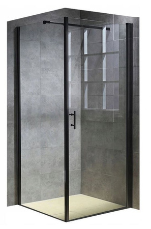Kabina prysznicowa 80x80 szkło 6mm kwadrat czarna 23178217