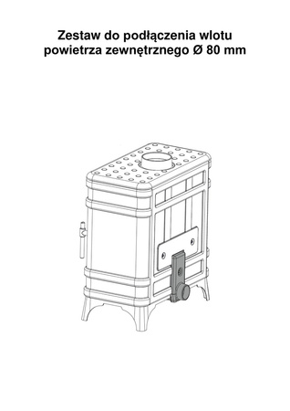 Piec wolnostojący 8kW Carolo z dolotem powietrza (kolor: antracyt) - spełnia anty-smogowy EkoProjekt 86876391