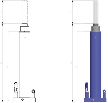 Podnośnik hydrauliczny kanałowy (udźwig: 10 T) 58783300