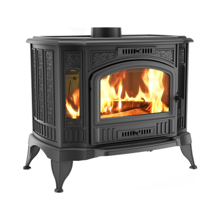 Piec wolnostojący koza 10kW K9 ASDP z wylotem spalin fi 150 Gratis: Rozeta stalowa okrągła fi 150 + Rura stalowa 150/1m + Kolano ruchome 150/90 - spełnia anty-smogowy EkoProjekt 30079560