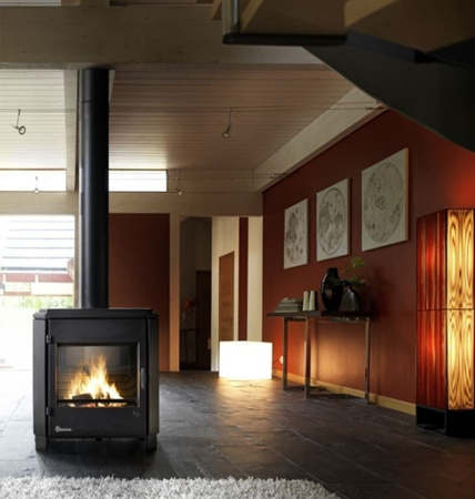 Piec wolnostojący 8kW Carolo z dolotem powietrza (kolor: antracyt) - spełnia anty-smogowy EkoProjekt 86876391