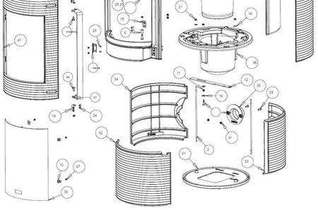 Piec wolnostojący 7kW Altara + dolot powietrza (wylot spalin: góra, kolor: antracyt)- spełnia anty-smogowy EkoProjekt 86865682