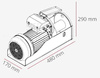 400V Wciągarka linowa elektryczna, 500/990 kg, kabel sterowniczy 10m. 28880033