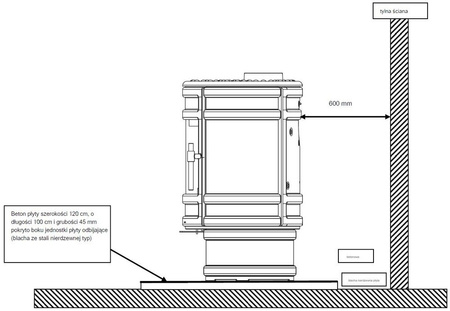 Piec wolnostojący 12kW Angor (górna lub tylna średnica wylotu spalin: 150mm) - spełnia anty-smogowy EkoProjekt 86854952