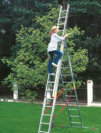 Drabina 3-elementowa anodowana Drabex 3x8 (wysokość robocza: 6,60m) 99674937