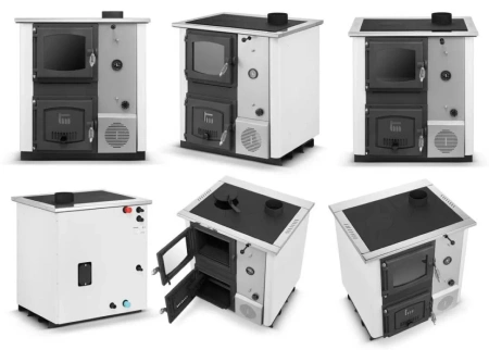 Kuchnia węglowa kocioł CO z płaszczem wodnym 12-14kW, do wyboru: kolor kuchni (średnica wylotu spalin: 120 mm) - spełnia anty-smogowy EkoProjekt 99681703