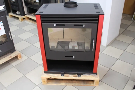 Piec piecyk kominek na drewno 13kW (kolor: czerwony) - spełnia anty-smogowy EkoProjekt 48280255