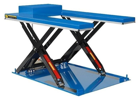 Podnośnik, podest nożycowy (udźwig: 2000 kg, wymiary platformy: 2250x1200 mm, wysokość podnoszenia min/max: 300-1900 mm, moc: 2,3kW) 01872710