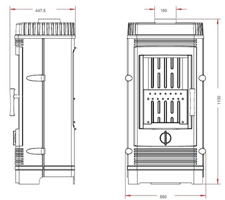Piec wolnostojący 12kW Gomont (kolor: antracyt) - spełnia anty-smogowy EkoProjekt 86829179