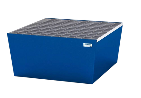 Wanna wychwytowa ze stali na 1 beczkę, lakierowana, z kratą, 885 x 815 x 378 72279274