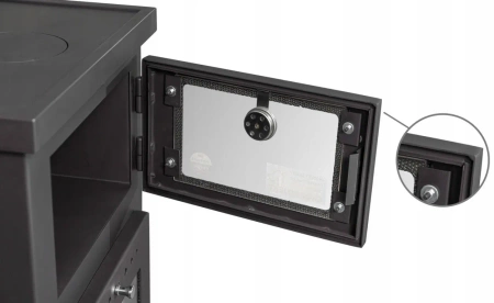 Piec kuchenka kuchnia westfalka z piekarnikiem i płaszczem wodnym 10kW (średnica wylotu spalin: 150 mm, kolor: czarny) - spełnia anty-smogowy EkoProjekt 04483326