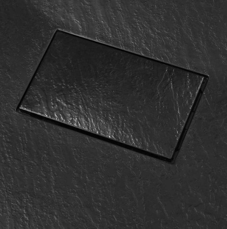 Brodzik prysznicowy prostokatny do lazienki czarny (wymiary: 120 x 70 x 2,6 cm) 22778038