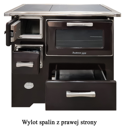 Kuchnia, angielka z piekarnikiem 7kW na drewno, bez płaszcza wodnego (kolor: brązowy) 50082887