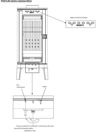 Piec wolnostojący INVICTA 7kW (wylot spalin: góra, kolor: antracyt) - spełnia anty-smogowy EkoProjekt 86854924