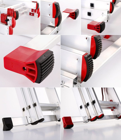 Drabina aluminiowa uniwersalna 3x7 Professional na schody (wysokość robocza: 5,30m) 99674911