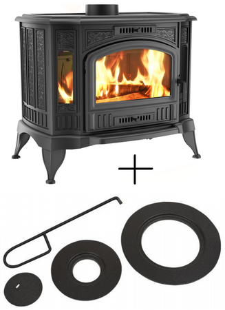 Piec wolnostojący koza 10kW K9 ASDP z wylotem spalin fi 130 z fajerką i z pogrzebaczem - spełnia anty-smogowy EkoProjekt 30076625