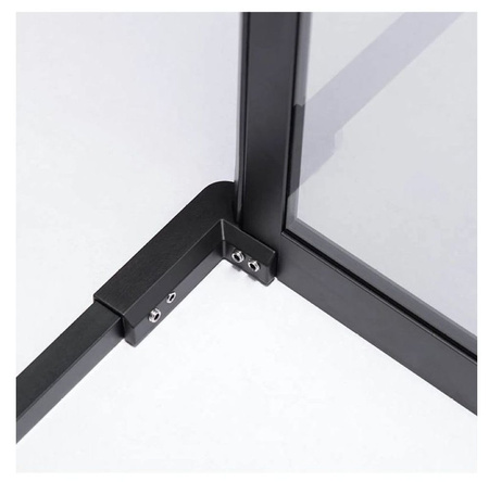 Kabina prysznicowa kwadratowa kratka czarna 80x80 23178191