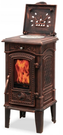 Piec koza żeliwny kominek kominkowy, płyta do gotowania 6,6kW - spełnia anty-smogowy EkoProjekt 04483108
