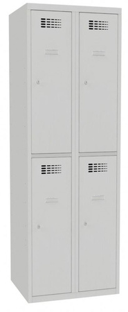GOREK Metalowa szafa ubraniowa, kolor: RAL7035 (jasnoszary) (wymiary: 1800x600x500 mm, kolor: popielaty) 09276670