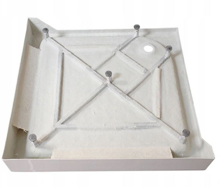 Brodzik kwadratowy 90x90 głęboki 15cm biały+syfon 23178200