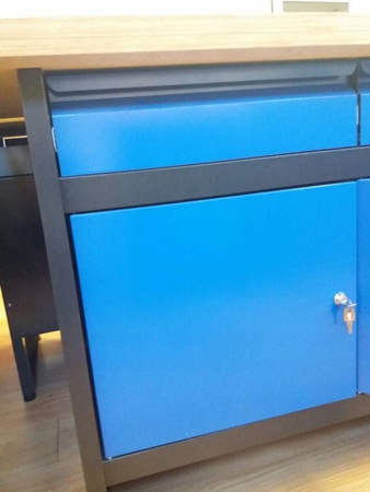 Stół warsztatowy, blat 40mm (wymiary: 1700x600x840 mm) - do wybou kolor: czerwony lub niebieski 18376599