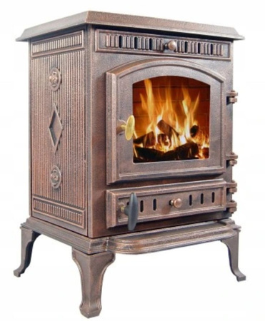 Piec wolnostojący żeliwny 9kW na drewno (kolor: miedziany, średnica wylotu spalin: 120mm) - spełnia anty-smogowy EkoProjekt 65882970