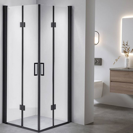 Kabina prysznicowa kwadratowa 80x80 cm Czarna 23181733