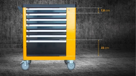 Szafka narzędziowa serwisowa, Wózek narzędziowy z wyposażeniem 258 elementów (wymiary: 770x460x800 mm) 80182771