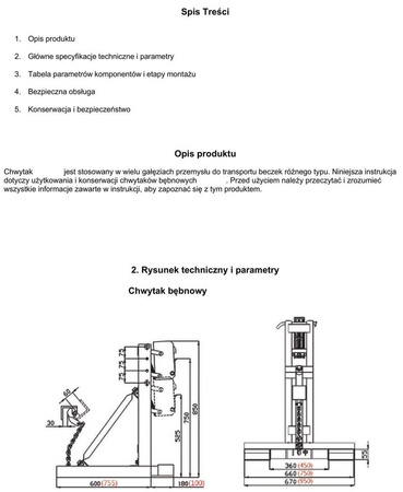Uchwyt do beczek na wózek widłowy GermanTech (udźwig: 360 kg) 99724857