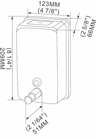 Dozownik na mydło w płynie 1000ml stal nierdzewna szczotkowana 44578890