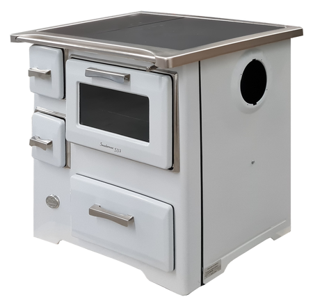 Kuchnia, angielka z piekarnikiem 7kW na drewno, bez płaszcza wodnego (kolor: biały) 50082687