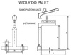 BERWILIA Widły do palet z uchwytem  samopoziomującym (udźwig: 2000 kg, długość wideł: 1000 mm) 29082382