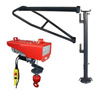Wciągarka elektryczna linowa budowlana + Niski maszt + Ramie robocze + lina 30m + sterowanie ręczne 1,5m (udźwig: 200 kg) 08172276