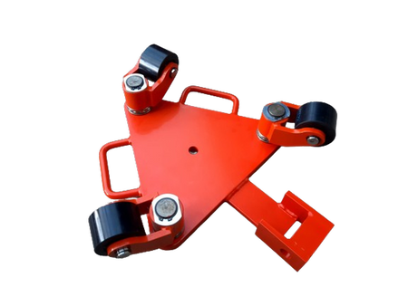 Wózek rotacyjny z płytą obrotową do transportu maszyn, urządzeń i sprzętu (rolki: 3x poliamidowe toczone, nośność: 2 ton) 50279763