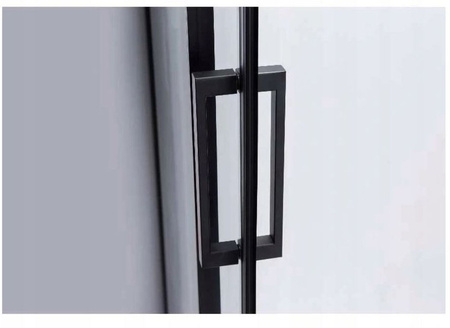 Kabina prysznicowa 110x80 szkło 8mm czarna 23178212