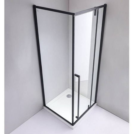 Kabina prysznicowa czarna kwadratowa 90x90 szkło 6mm 23178198