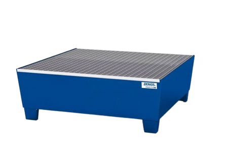 Wanna wychwytowa ze stali na 4 beczki, lakierowana, z prześwitem i kratą, 1240x1210x430 72279250