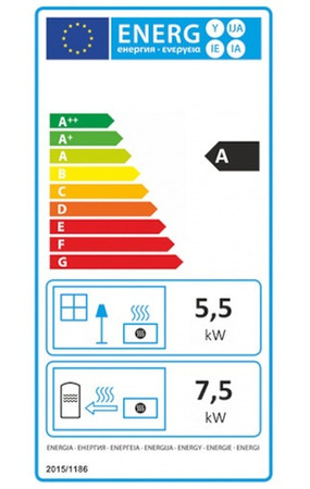 Piec piecyk kominek na drewno 13kW z płaszczem wodnym (kolor: kość słoniowa) - spełnia anty-smogowy EkoProjekt 48282273