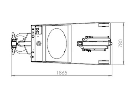 Żuraw z ramieniem stałym w pełni elektryczne, wysięgnik podwójny - elektryczne sterowane za pomocą proporcjonalnych dźwigni (udźwig: 1000 kg, maks. wysieg ramienia: 2500 mm, maks. wysokość: 3905 mm) 03082031
