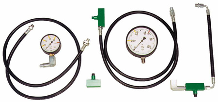 Siłownik hydrauliczny (w stanie złożonym: 200 mm, skok tłoka: 130 mm, udźwig: 20T) + do wyboru: pompa hydrauliczna, przewód wysokociśnieniowy 1m, szybkozłącze 1/4’’, manometr 62781607