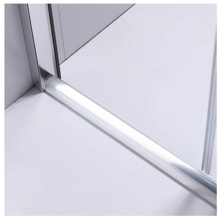 Drzwi prysznicowe 120cm przesuwne ścianka szkło 6mm 23178238