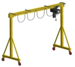 Wyciągarka bramowa skręcana miproCrane, wyciągarka łańcuchowa elektryczna zintegrowana z wózkiem elektrycznym + kaseta sterująca (udźwig: 2000 kg, wysięg: 4882 mm, wysokość podnoszenia: 4183 mm) 33977118