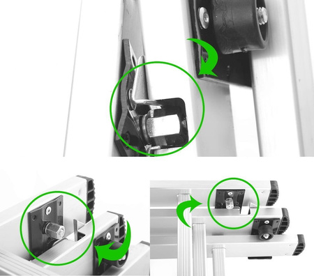 Drabina aluminiowa 3x8 na schody 150kg (wysokość robocza: 6,48m) 99674906