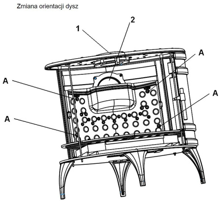 Piec wolnostojący 12kW Mandor (kolor: antracyt) - spełnia anty-smogowy EkoProjekt 86829206