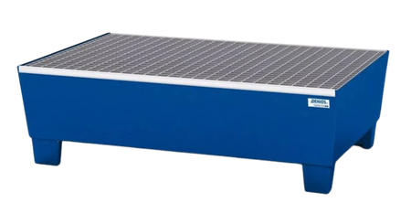 Wanna wychwytowa ze stali na 2 beczki, lakierowana, z prześwitem i kratą, 1236x815x355 72279180