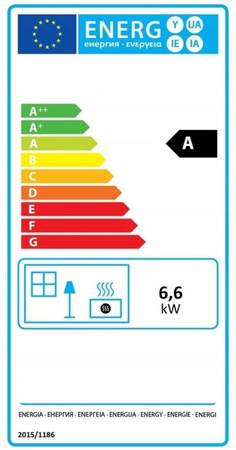 Piec koza żeliwny kominek kominkowy do gotowania 6,6kW (kolor: czarny) - spełnia anty-smogowy EkoProjekt 04482046