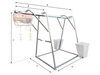 FANMART Wciągarka budowlana elektryczna (udźwig: 800 kg, długość liny: 2 x 25m, moc: 2,2 kW) 47681814